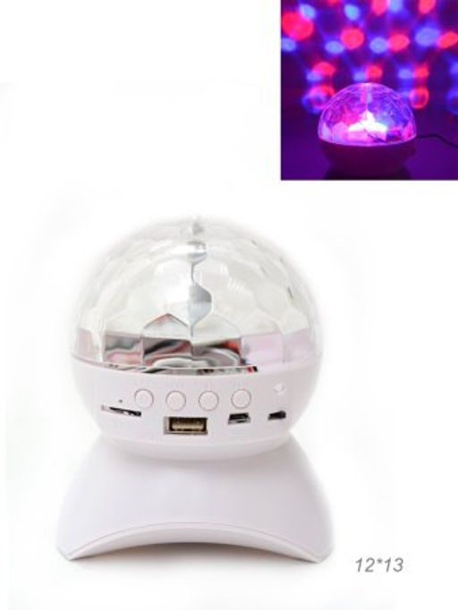 Проектор диско-шар светодиодный классический музыкальный/NA-149-7/уп 60/USB порт/слот для TF-карты/AUX разъем/Bluetooth/встроенный динамик - ГалеонТрейд фото 5