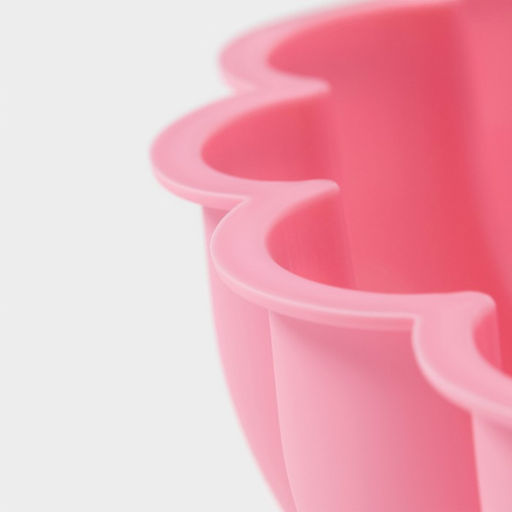 Форма для выпечки Доляна «Сердца», силикон, 24.5×24.5×8 см, розовая