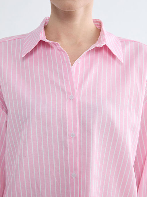 ?izgili Poplin Kad?n G?mlek