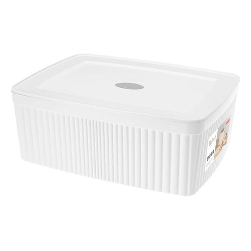 Набор: ЛОТОК С КРЫШКОЙ VELVET 0,9л + 2,5л + 6,55л (Белый) - Econova фото 11