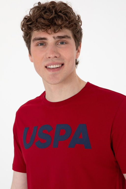 Erkek Regular Fit Bisiklet Yaka Bordo Basic Ti__rt Sepette S_rpriz _ndirim - U.s. polo assn фото 2