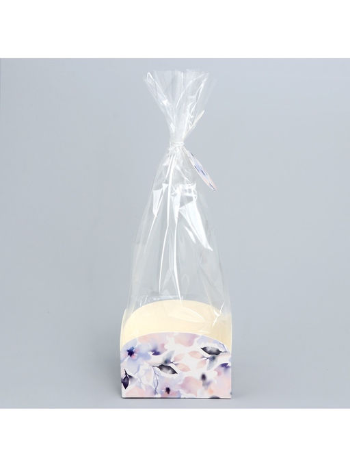 Цена за 10 шт. Пакет подарочный с коробкой, упаковка, Цветы, 12?12?40 см