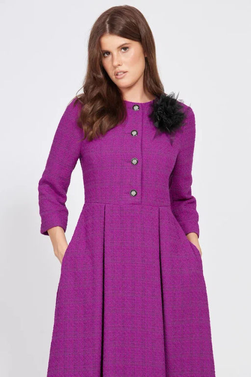 Платье твид 2495 фуксия - Eola фото 5