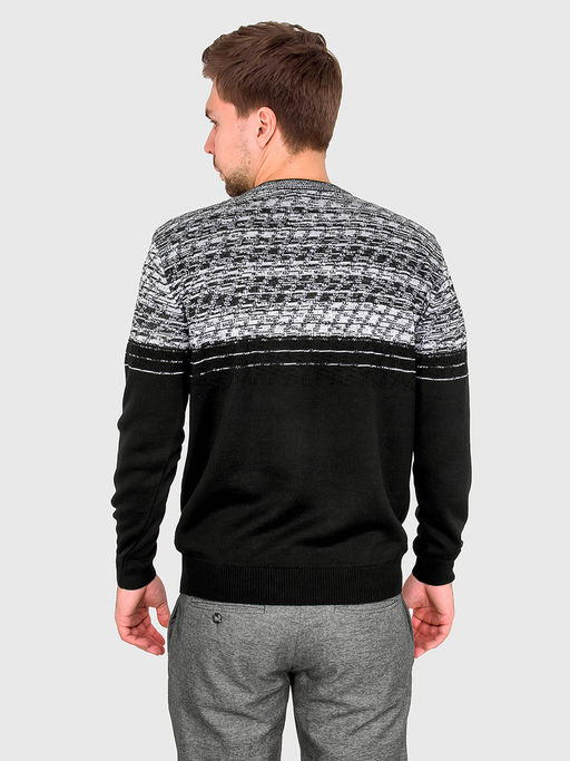 Джемпер мужской CASINO c121-град D1 (чер./бел.)  фото 5