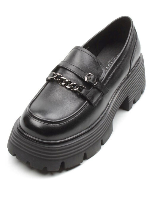 03-5933 BLACK Лоферы женские (натуральная кожа)