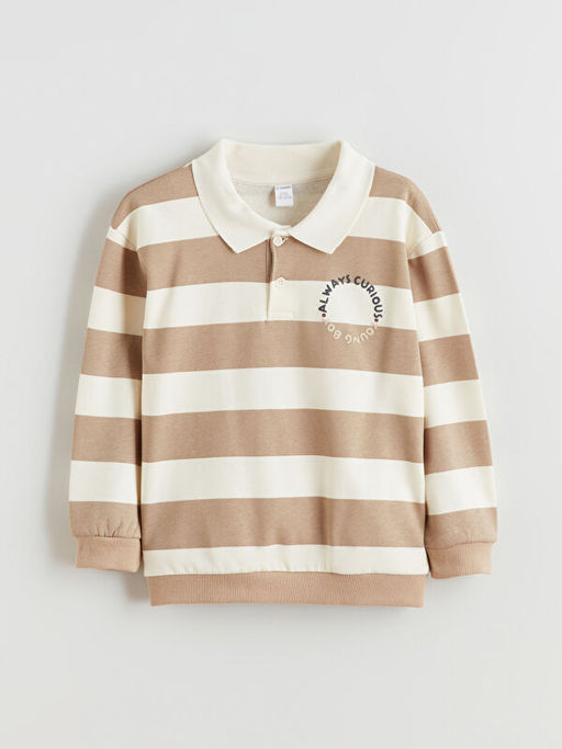 Polo Yaka Erkek ?ocuk Sweatshirt