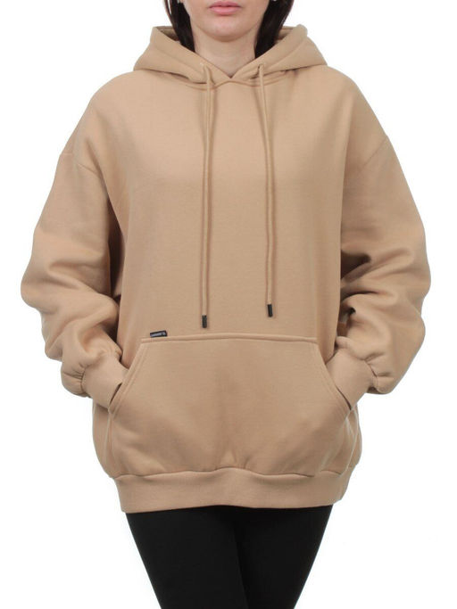 2610 BEIGE Толстовка женская (85% хлопок, 10% полиэстер, 5% спандекс)