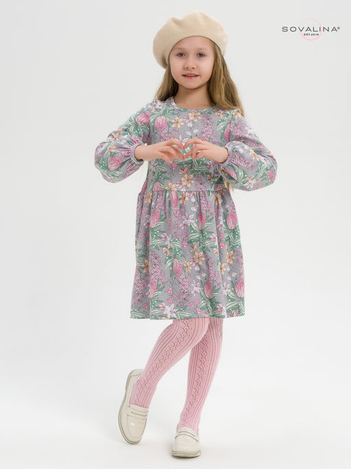 Платье Моана цветы на сером - Sovalina фото 10