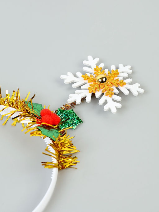 Карнавальный ободок новогодний Снежинка