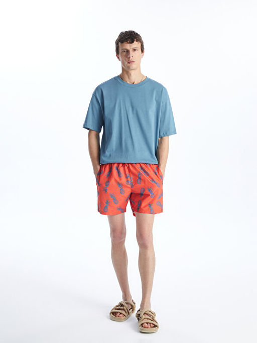 K?sa Boy Desenli Erkek Deniz ?ortu