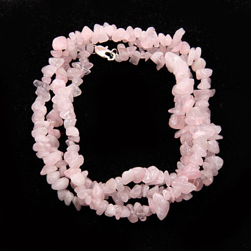 Бусы из камня Розовый кварц оберег на счастье в любви 45см