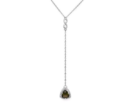 Колье из серебра раухтопаз, Ю-51020