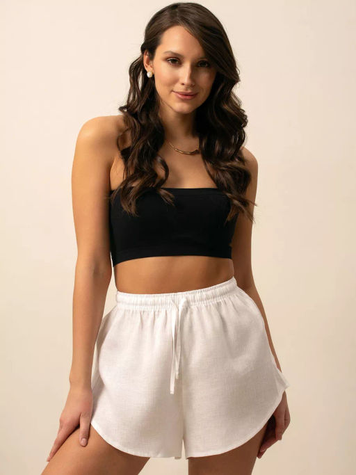 Шорты женские Лён-1 Белый - Modamica фото 6