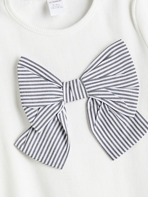 Bisiklet Yaka Ka?korse Fiyonklu K?z ?ocuk Ti??rt