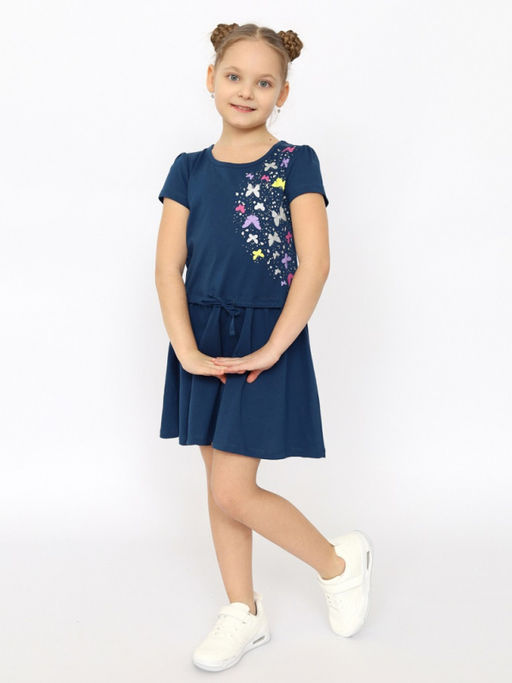 CRB wear/CSKG 63765-41-395 Платье для девочки,темно-синий/Ex.Cherubino фото 5