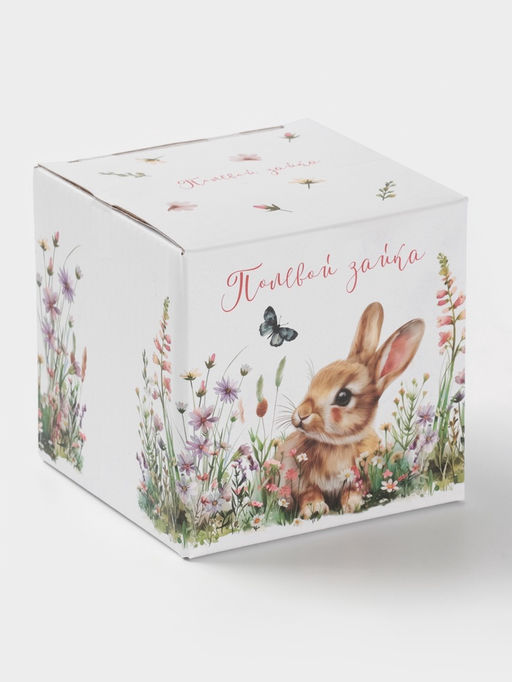 Лимонница Доляна «Зайка», доломит, 9×9 см, белая