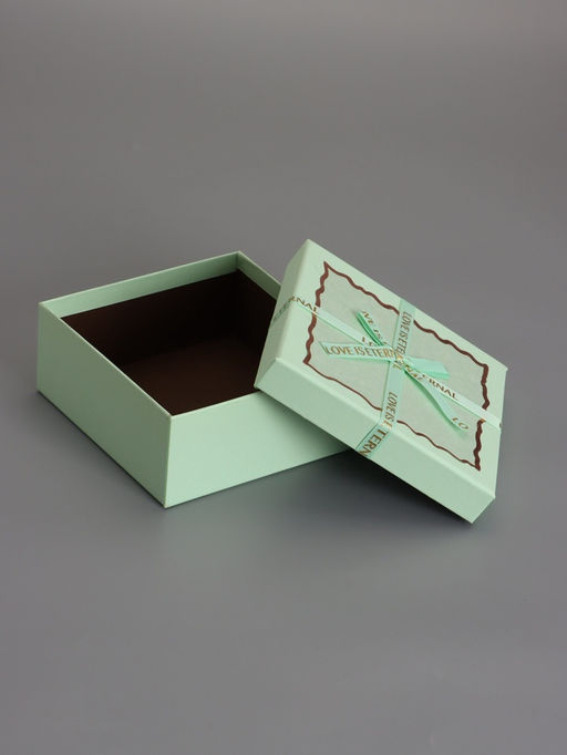 Набор подарочных коробок 3 в 1, квадратные, мятный, 19×19×9.8; 17×17×8; 15×15×6.5 см