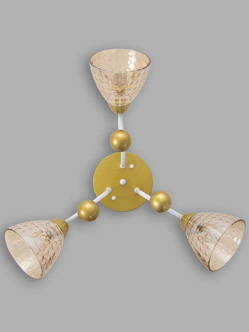 Люстра 12233/3, 3хE27, 60 Вт, золото/белый