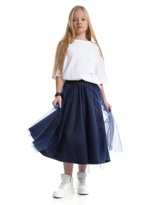 Юбка пачка длинная из фатина 22-7608 черный/зол. звезды - Mini maxi фото 33