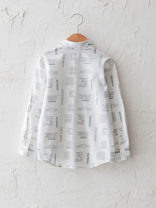 Desenli Uzun Kollu Erkek ?ocuk Poplin G?mlek - Waikiki фото 2