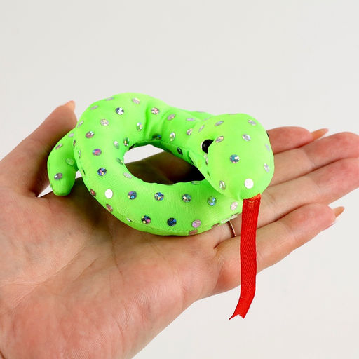 Мягкая игрушка Змея блестящая, 11 см, цвет зелёный - Simaland фото 8