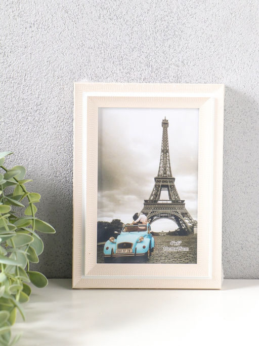 Фоторамка пластик 10х15 см "Остин" бело-бежевый 18,5х13,5х1,5 см