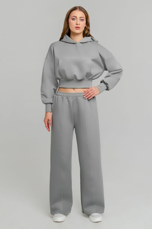 Арт. 2806 Костюм с брюками женский 42-48 (4 шт) Цвет:серый