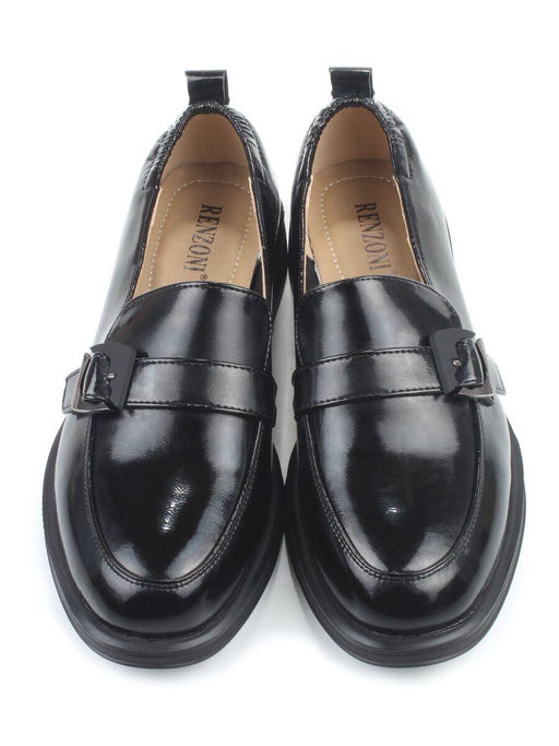 03-PDEB102-3 BLACK Лоферы женские (натуральная кожа)