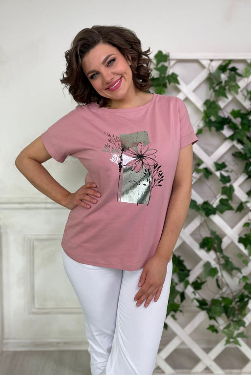 Футболка Rumoda 2054 розовый/короткий рукав  фото 4