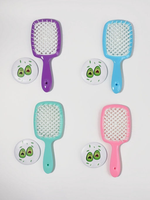 Расческа массажная, с зеркалом