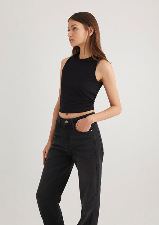 Siyah Tisort - Mavi фото 2