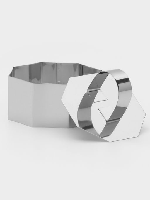 Форма для выкладки Доляна «Восьмиугольник», 7.5×4 см, с прессом, толщина 2 мм, нержавеющая сталь