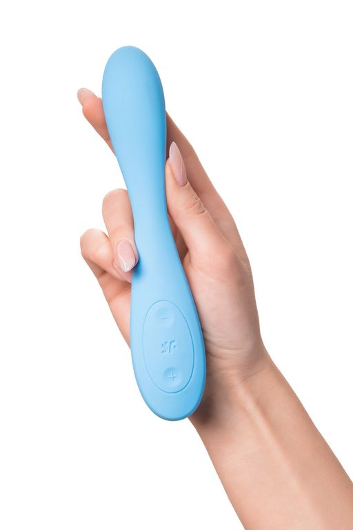 Многофункциональный вибратор для пар Satisfyer G-Spot Flex 4+, голубой