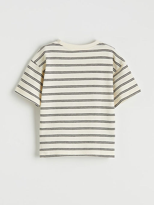 Bisiklet Yaka ?izgili Erkek ?ocuk Ti??rt