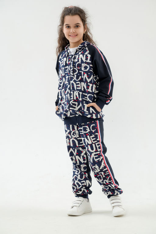 Костюм подростковый из футера 2-хн джемпер и брюки SportLand буквы - Амадэль фото 9