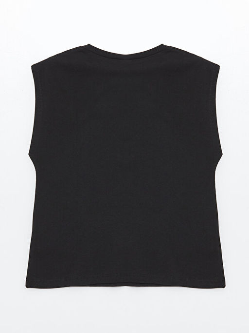 Bisiklet Yaka Bask?l? K?sa Kollu K?z ?ocuk ?ortlu Pijama Tak?m? - Waikiki фото 3