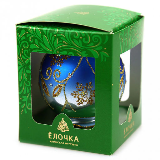 Елочная игрушка шар стеклянная Эхо д7,5см, юбка-колокольчик, ручная художественная роспись, подарочная упаковка (Россия) - Домашняя мода фото 5