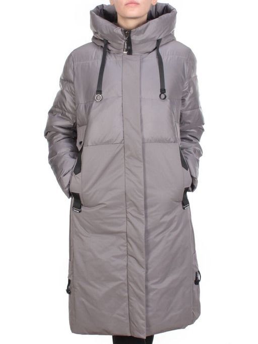 2211 DARK GREY Пальто зимнее женское LYDIA (200 гр. холлофайбер) - Фабричный китай фото 2