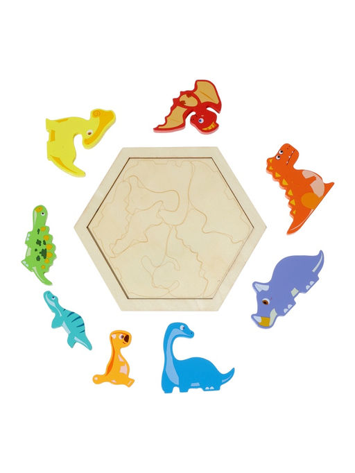 Головоломка рамка - вкладыш «Динозавры», 8 деталей