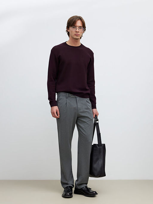 Bisiklet Yaka Erkek Triko Kazak