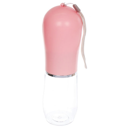 Поилка портативная прогулочная с кнопкой "ЛЮБИМЫЙ БРО", цвет розовый, 380мл (коробка)