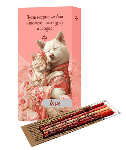 Набор LOVE2 благовония HEM с подставкой и восковые свечи с травами - Сандаловый дом фото 2