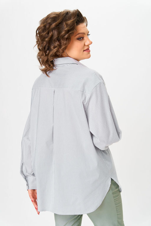 Рубашка Svetlana Style 2117 серый полоска