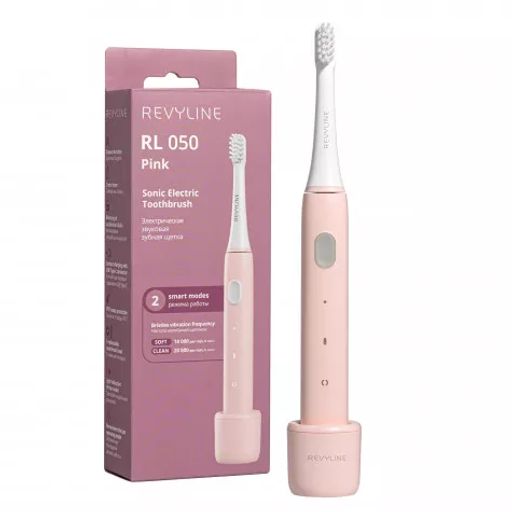 Электрическая звуковая зубная щётка Revyline RL 050, розовая