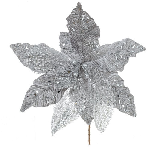 Цветок искусственный "Пуансеттия", L48 W48 H38 см