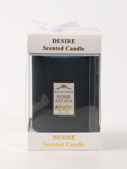 Свеча ароматическая в стекле "HOME AROMA" 200 гр, 8,5х8,5х10 см, цветочная пыльца и воск