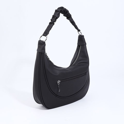 Сумка-мешок на молнии, наружный карман, длинный ремень, цвет тёмно-серый - Simaland фото 2