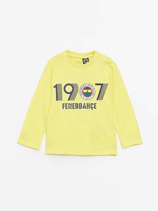 Bisiklet Yaka Fenerbah?e Bask?l? Erkek Bebek Sweatshirt ve E?ofman Alt? Tak?m - Waikiki фото 2