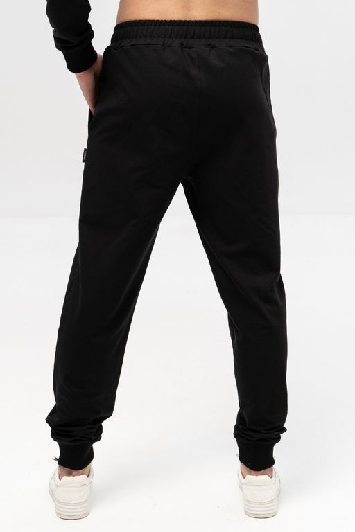 Брюки из хлопкового футера 418M3-31 черный - Solo mio фото 8