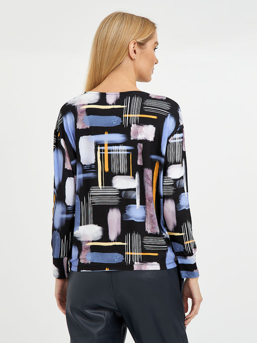 футболка женская черная с принтом - Glenfield фото 6